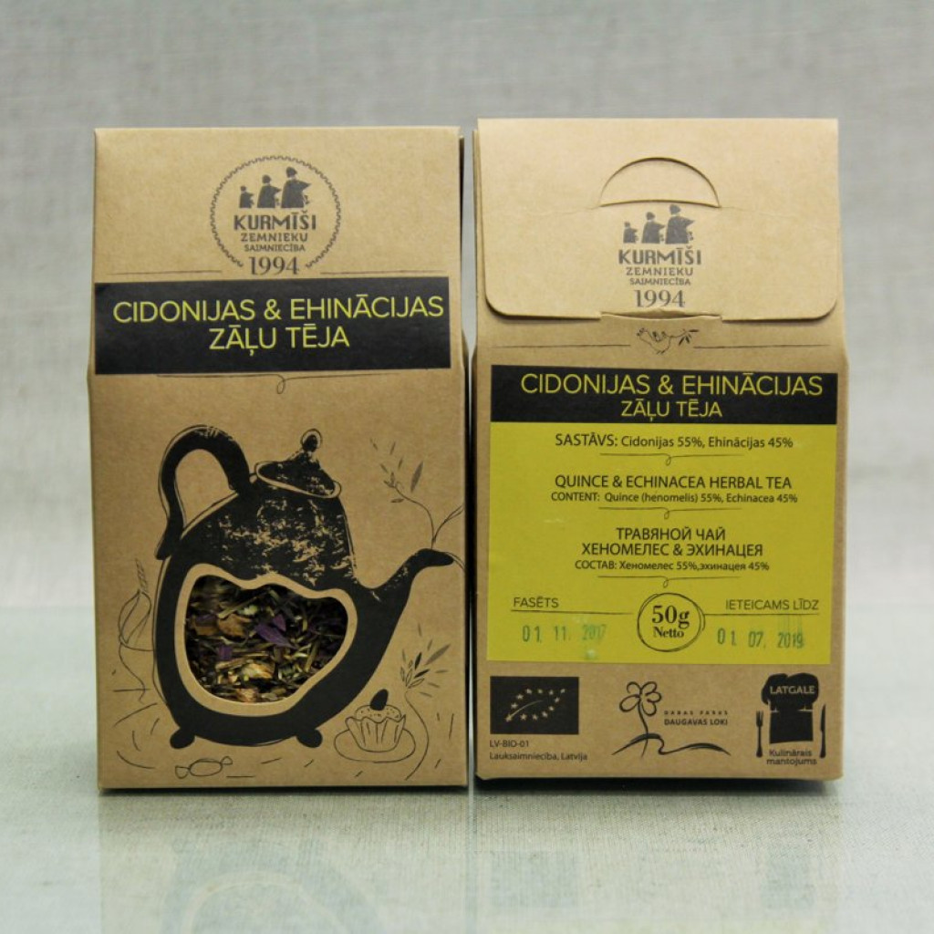Zāļu tēja cidoniju un ehinācijas (beramā), bioloģiska 50g