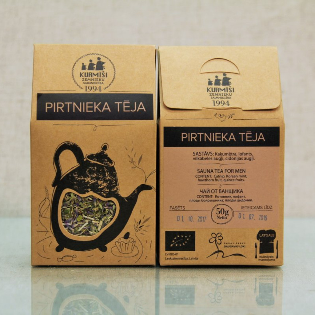Zāļu tēja Pirtnieka (beramā), bioloģiska 50g