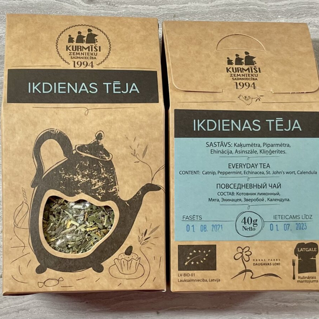 Zāļu tēja Ikdienas tēja (beramā), bioloģiska 40g