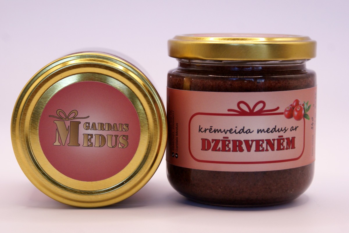 Creamed honey with cranberries 230g