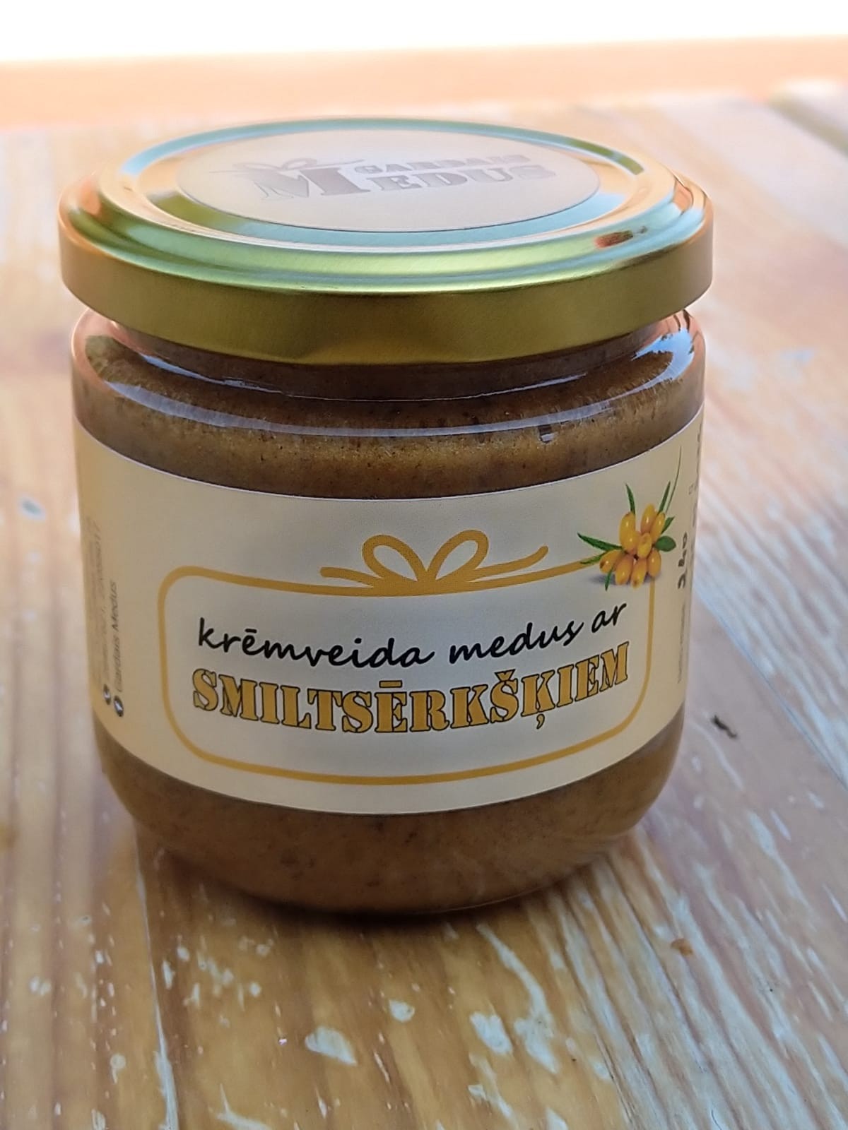 Krēmveida medus ar smiltsērkšķiem 230g