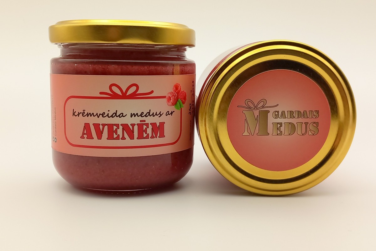 Кремовый мёд с малиной 230 г