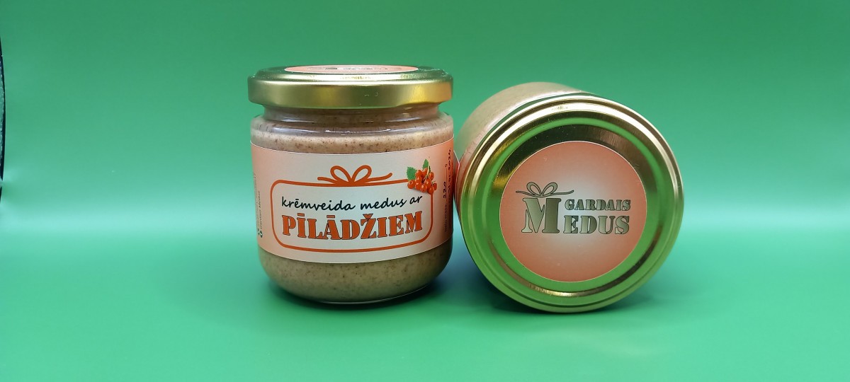 Krēmveida medus ar pīlādžiem 230g