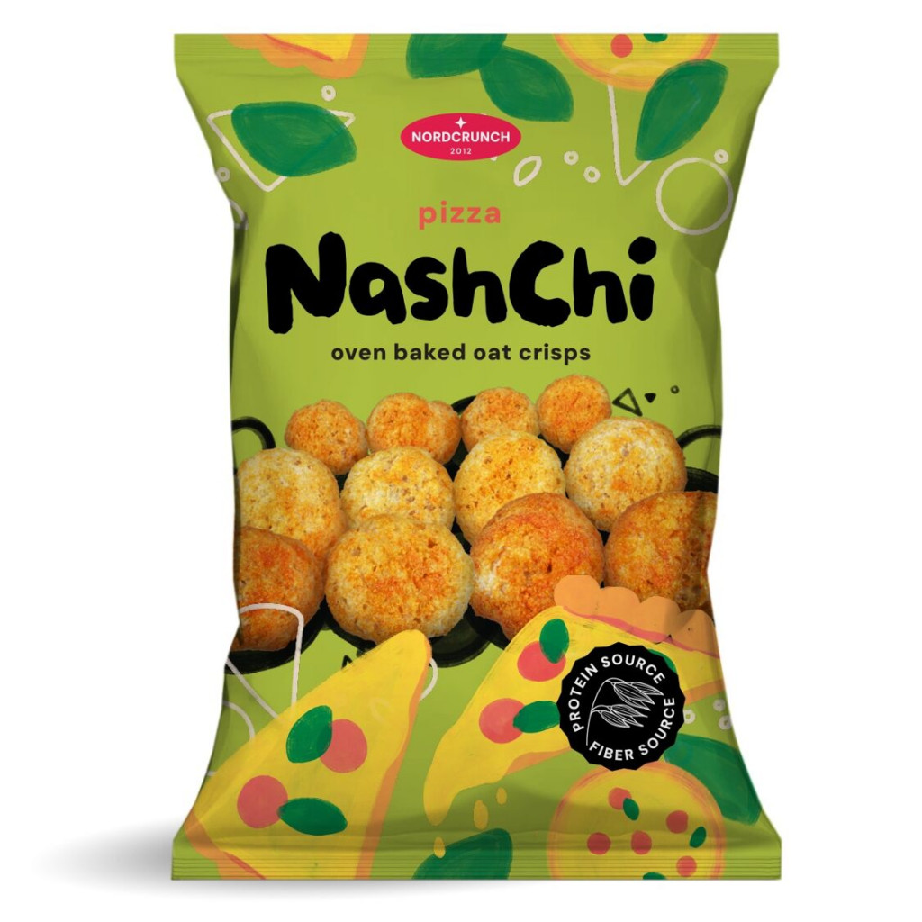 NashChi oat crisps, pizza flavour 60g