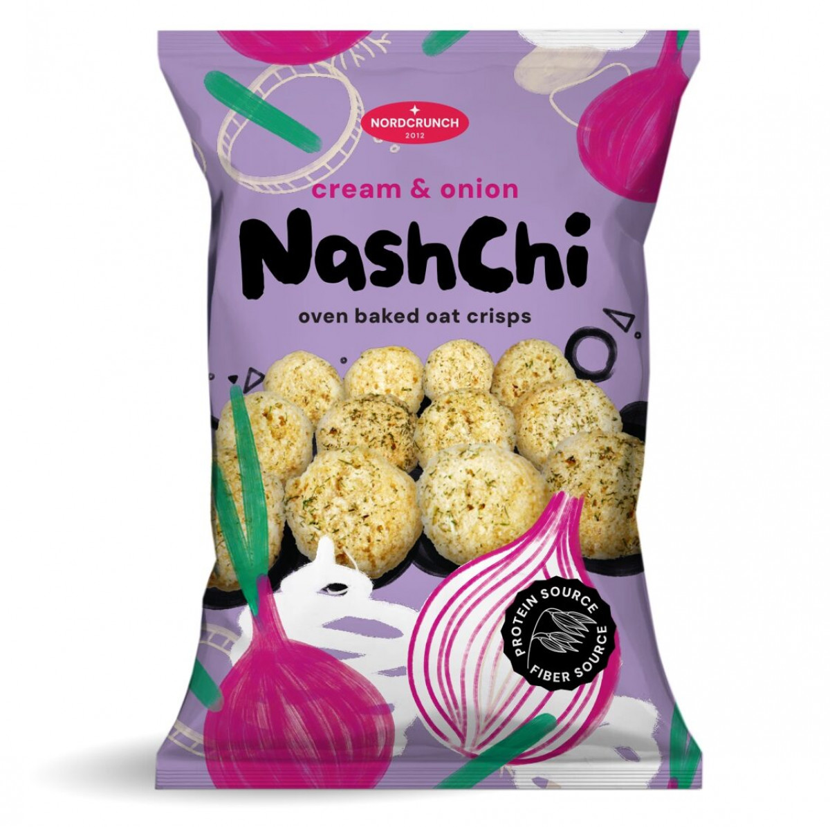 NashChi oat crisps with sour cream and onion 60 g