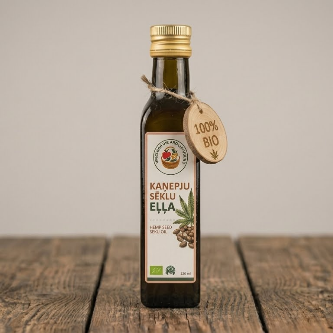 Kaņepju sēklas eļļa BIO, 250 ml