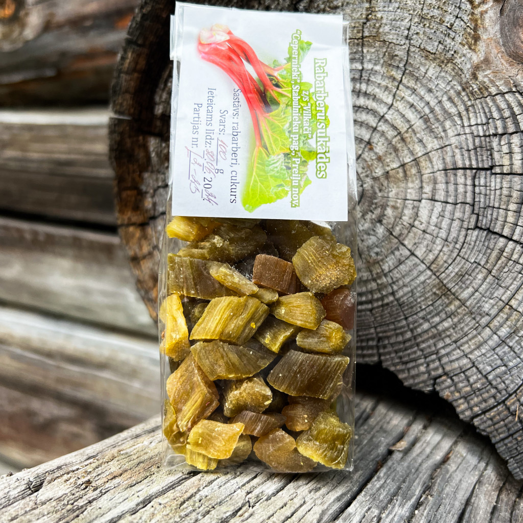 Candied rhubarb