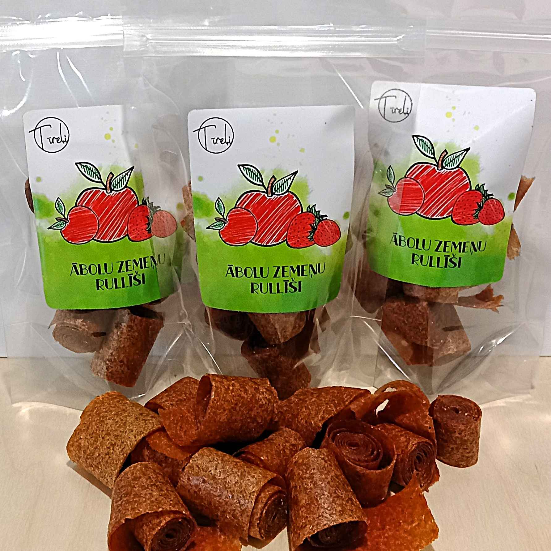 Õuna-maasikarullid 100g